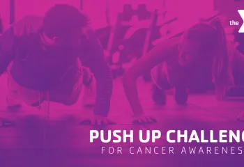 Push up challenge for Cancer Awareness Siouxland YMCA